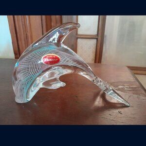 Glass Dolphin Figurine: Murano, Italy